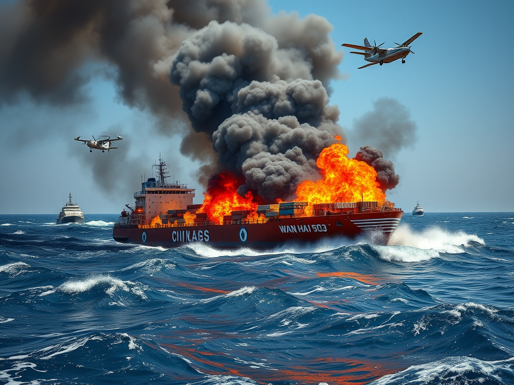 Mv Wan Hai 503 Fire Major Maritime Incident Off India Glottis Limited